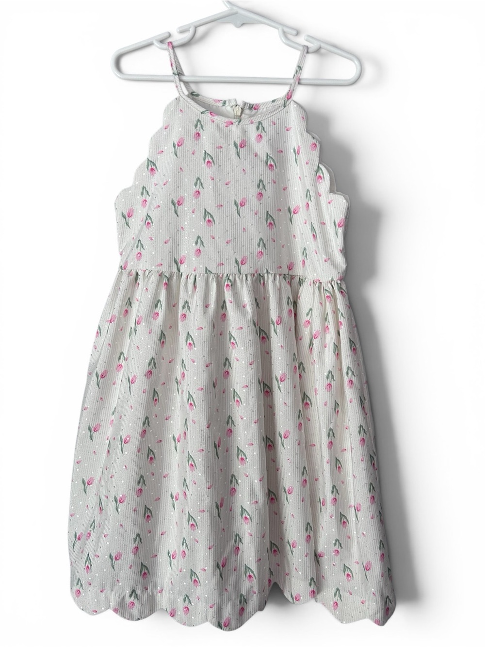 Rachel Zoe New York Los Angeles Girls White Pink Tulip Dress